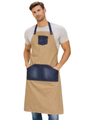 Delantal con peto vaquero M720