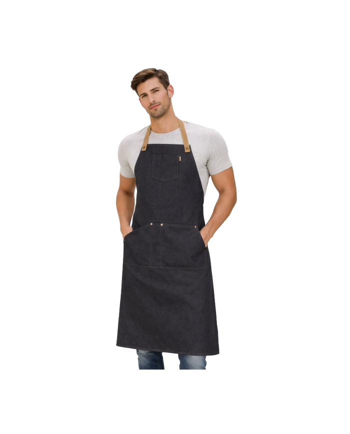 Delantal con peto en tejido canvas M722