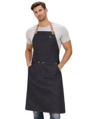 Delantal con peto en tejido canvas M722