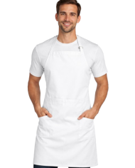 Delantal con peto y bolsillo. TIMBAL