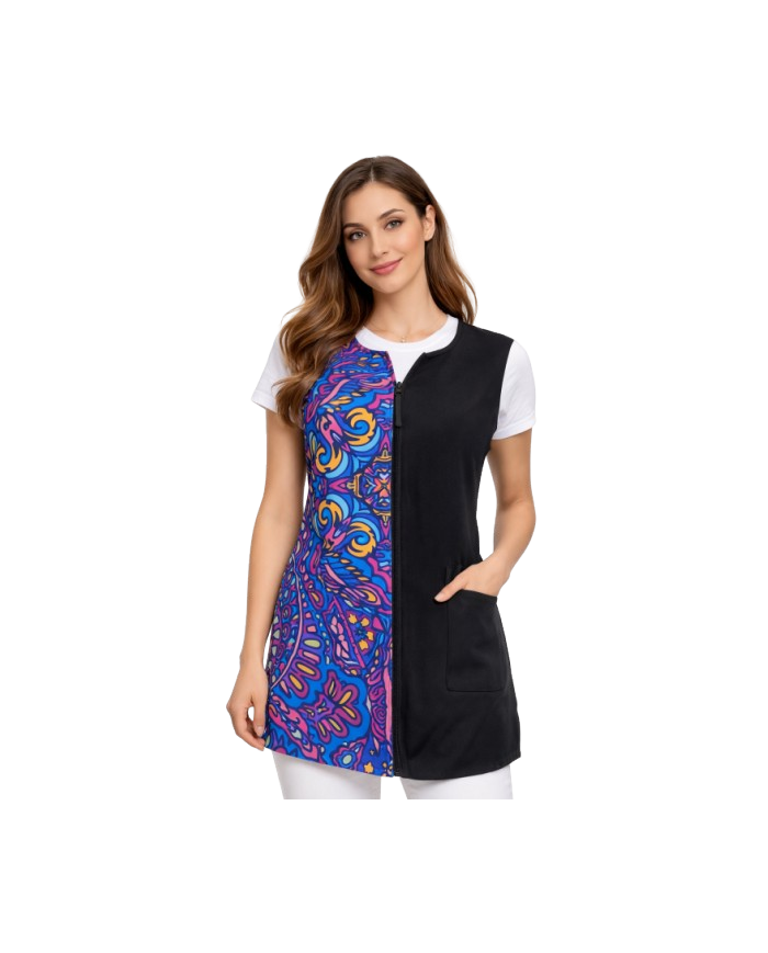 Bata con cremallera anti-lejía