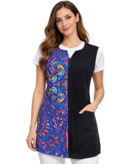 Bata con cremallera anti-lejía