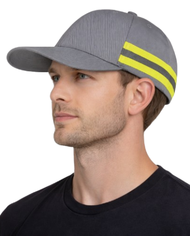 Gorra con cinta reflectante-fluorescente
