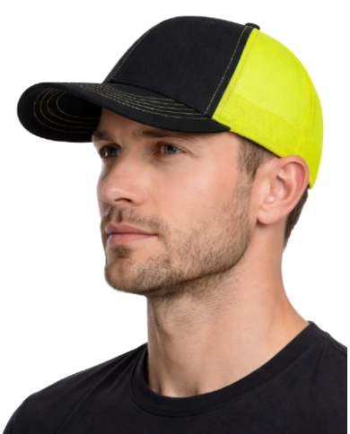 Gorra combinada con rejilla de alta visibilidad