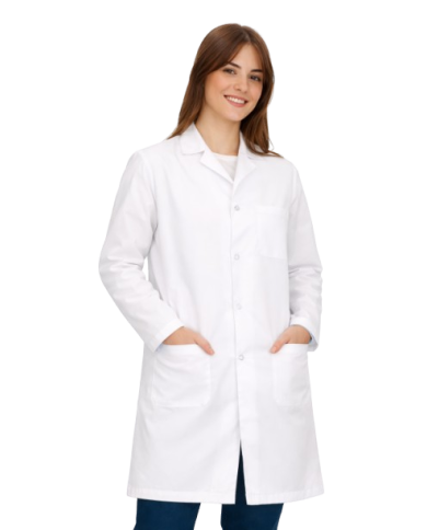 Bata sin bolsillos -Botones corchetes CYCLONE